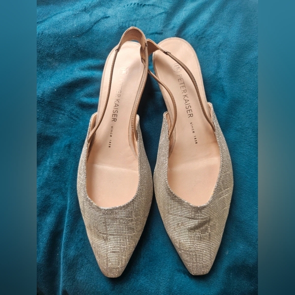 Peter Kaiser Gold Women's Slingback Shoes - Picture 1 of 6